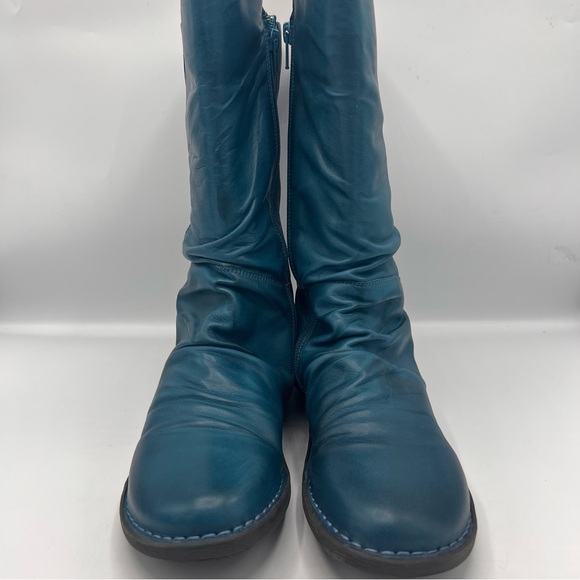 Miz Mooz Teal Leather Women's Boots - Picture 1 of 7